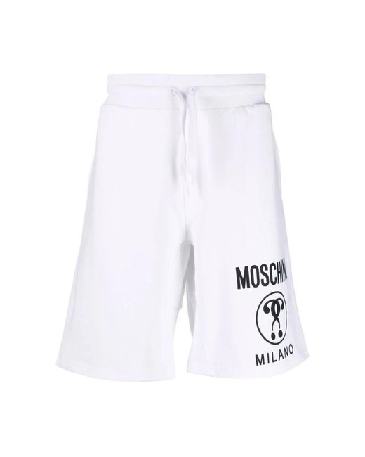 Moschino White Long Shorts for men