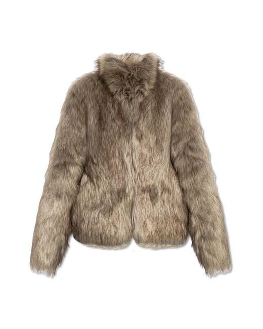 M I S B H V Natural Faux Fur & Shearling Jackets