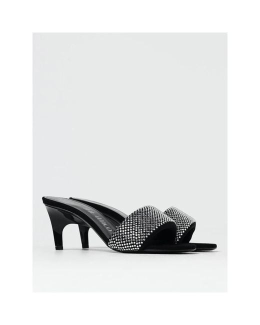 The Attico Black Heeled Mules