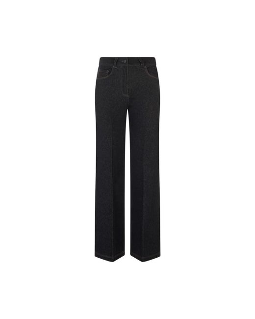 Max Mara Jeans ,Blauw ,Katoen Ribes Broek Met Vijf Zakken in het Black