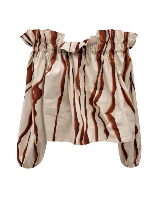 Liviana Conti Brown Blouses