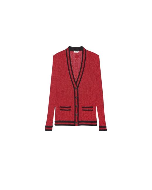 Saint Laurent Red Lederjacke