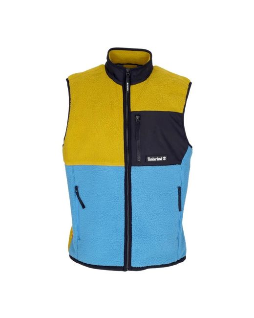 Timberland Blue Sherpa Fleece Vest for men