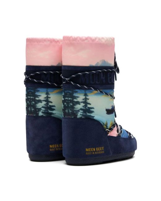 Moon Boot Blue Winter Boots