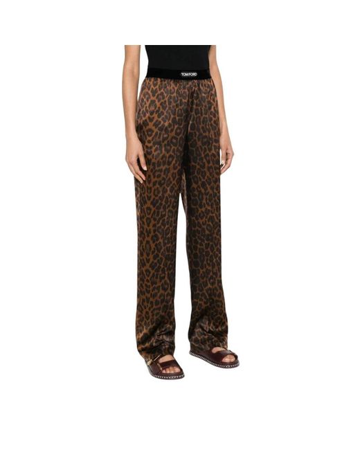 Tom Ford Brown Straight Trousers