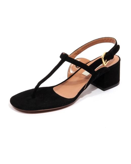 L'Autre Chose Black High Heel Sandals