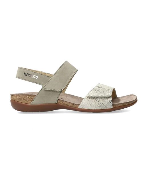 Mephisto Green Flat Sandals