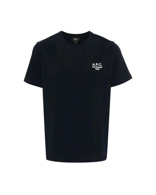 A.P.C. Tops ,Zwart ,Katoen Standard Rue Madame T-Shirt in het Black voor heren
