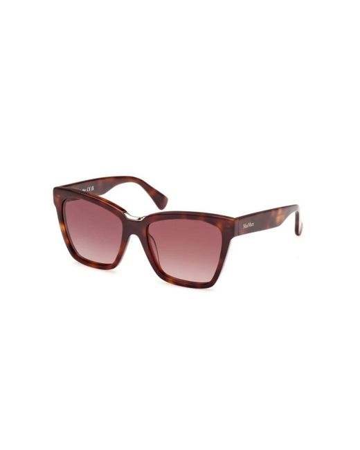 Max Mara Purple Quadratische sonnenbrille für frauen