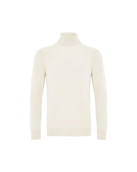Gran Sasso White Turtlenecks for men