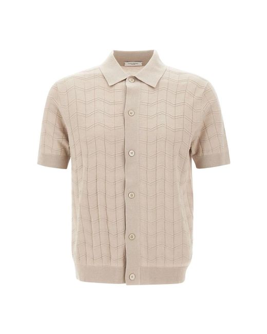 Paolo Pecora Natural Short Sleeve Shirts for men