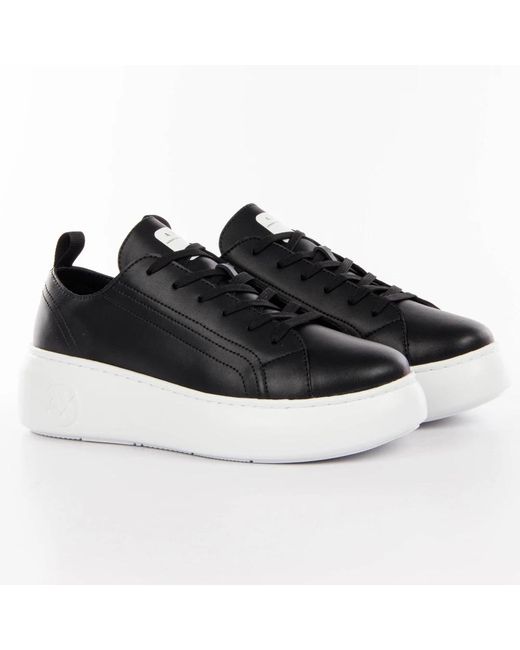 ARMANI EXCHANGE Stijlvolle Leren Sneakers in het Black voor heren