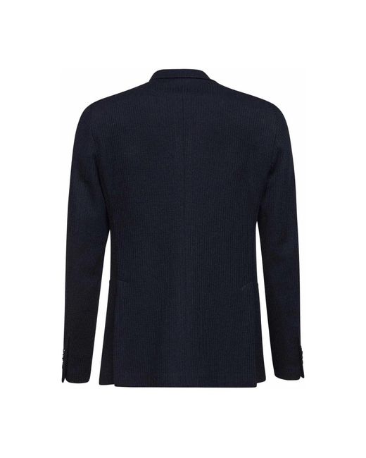Tagliatore Jassen ,Blauw ,Wol Gebreide Double-Breasted Blazer in het Blue voor heren