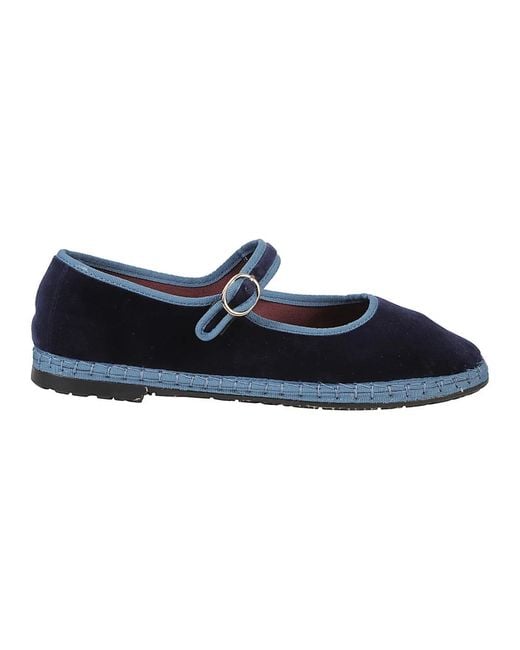 Flabelus Blue Ballerina Shoes