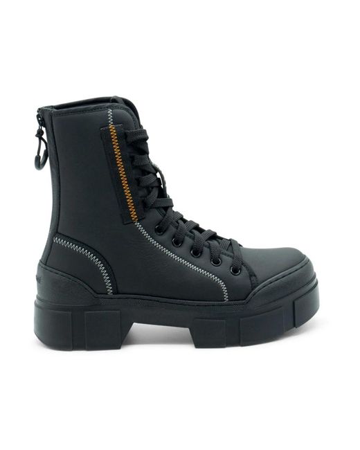 Vic Matié Black Lace-Up Boots