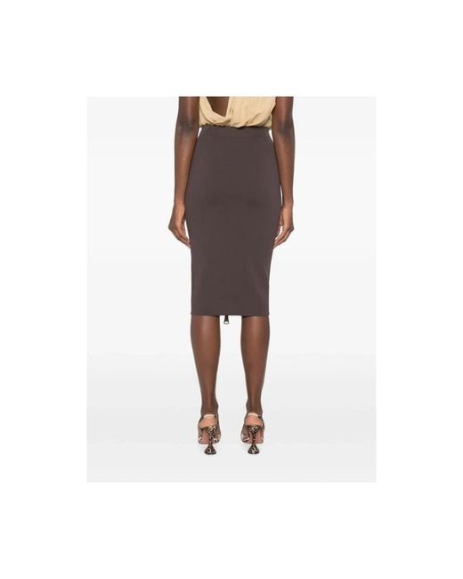 Elisabetta Franchi Brown Pencil Skirts