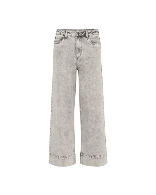 Kaffe Wide Jeans in het Gray