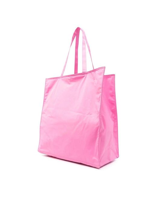 Aspesi Pink Logo-Print-Nylon-Tasche