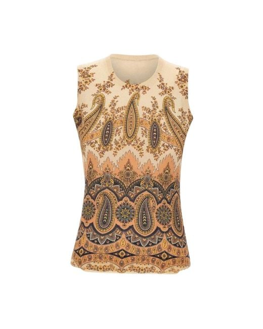 Etro Natural Round-Neck Knitwear