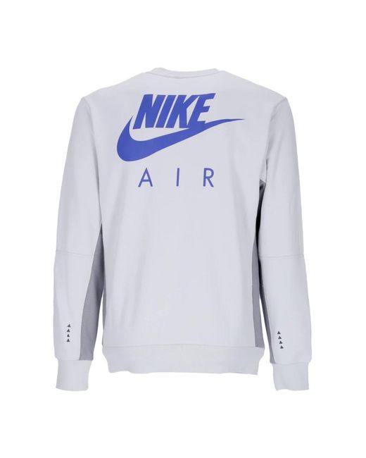 Nike Gebürsteter crewneck sweatshirt in Blue für Herren