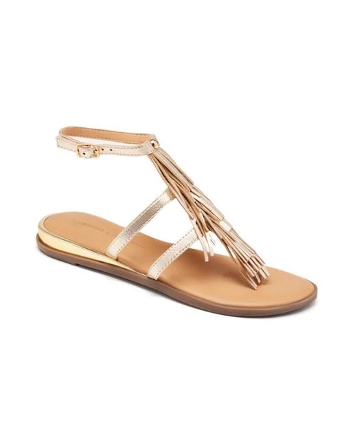 Gioseppo Metallic Fringe Ledersandale