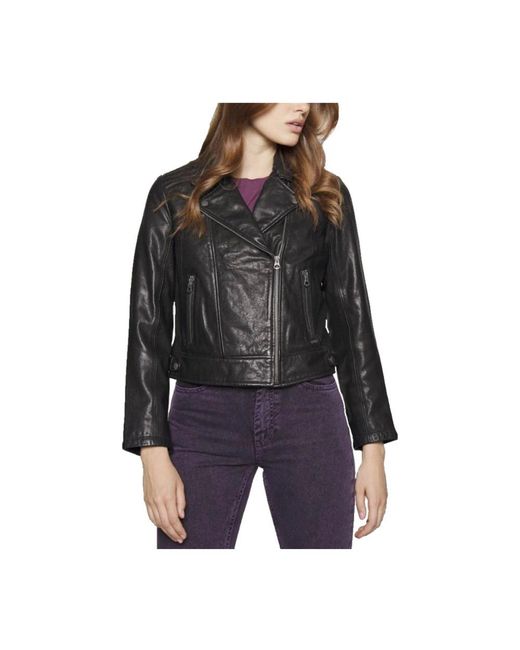 Pepe Jeans Black Leather Jackets