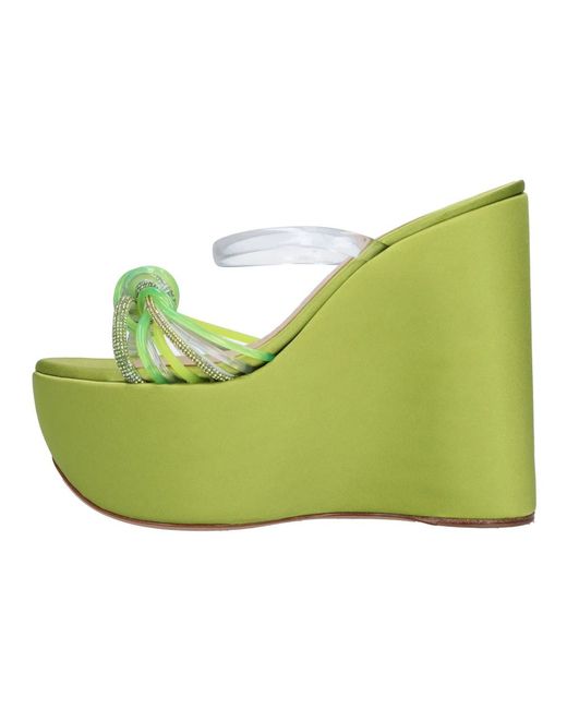 Casadei Green Wedges