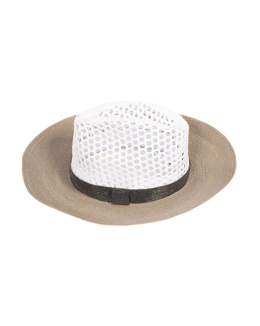 Brunello Cucinelli White Hats