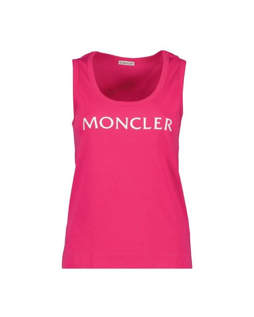 Moncler Pink Sleeveless Tops