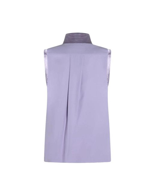 Elisabetta Franchi Purple Sleeveless Tops