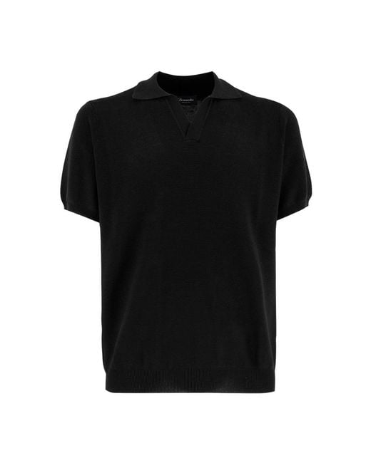 Drumohr Polo shirt kurzarm in Black für Herren
