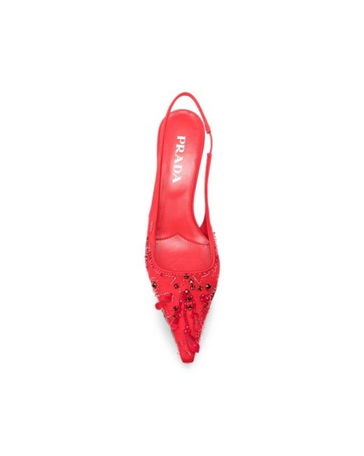 Prada Red Mit Absatz Rot