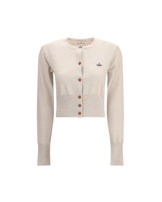 Vivienne Westwood Bea Crop Cardigan in het Natural