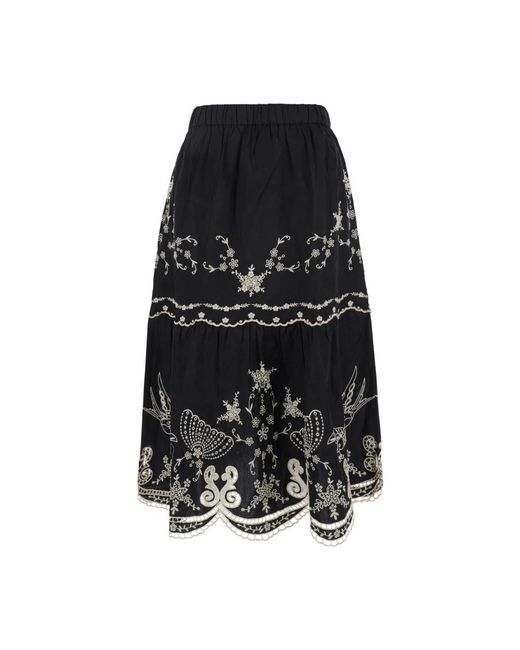 Sea Black Maxi Skirts