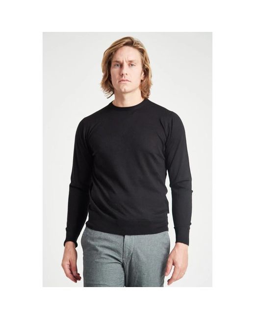 Sonrisa Black Round-Neck Knitwear for men