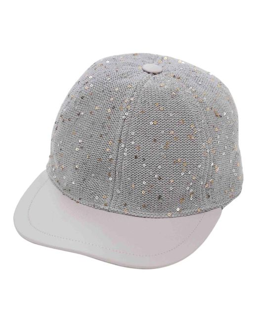 Le Tricot Perugia Gray Hats & Caps