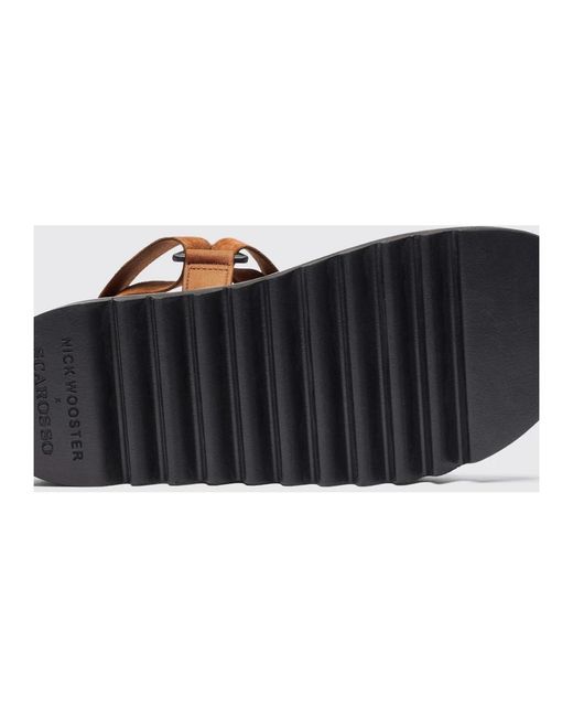Scarosso Brown Flat Sandals for men