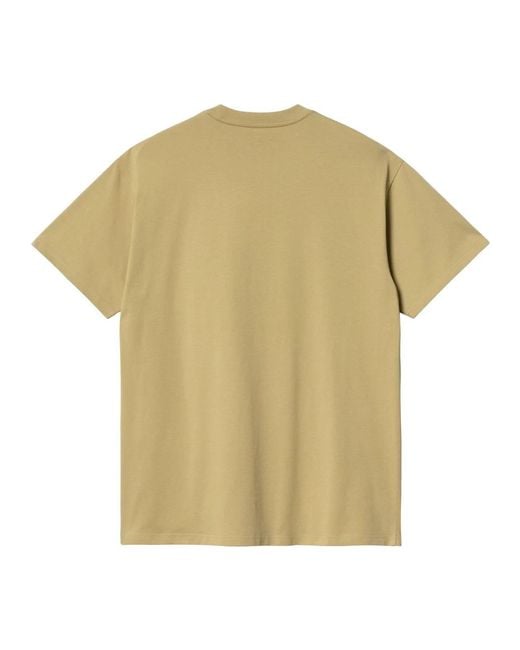 Carhartt S logo t-shirt aus leichtem baumwoll-jersey in Yellow für Herren