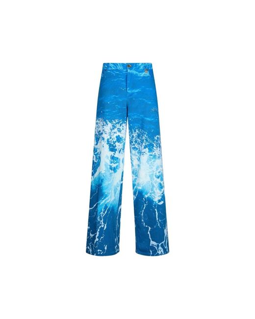 Roberto Cavalli Blue Straight Fit Jeans