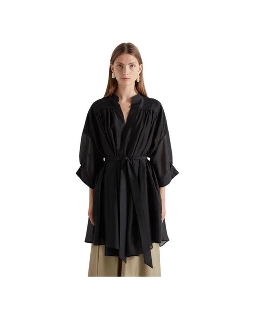 MEIMEIJ Black Shirt Dresses