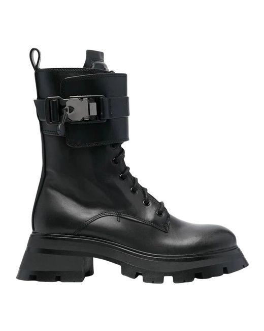 DKNY Black Lace-Up Boots