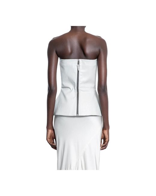 Rick Owens Sleeveless Tops in het White