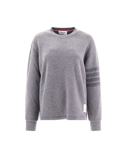 Thom Browne Hoodies & Sweatvesten ,Grijs ,Katoen Maglieria Sweatshirt in het Gray