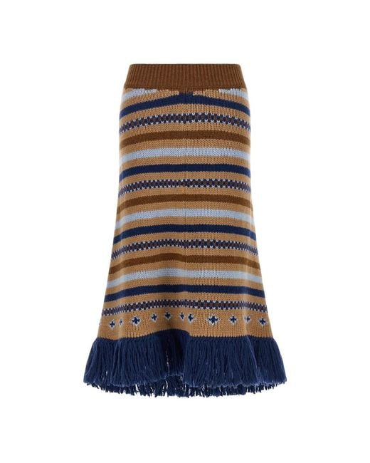 Alanui Blue Midi Skirts