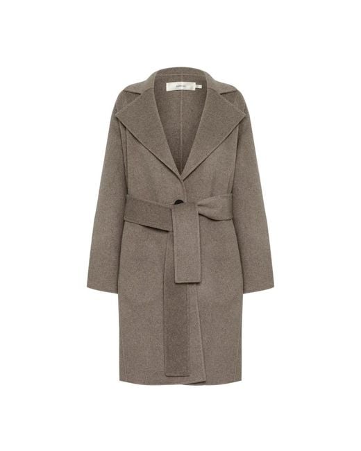 Inwear Brown Belted Coats
