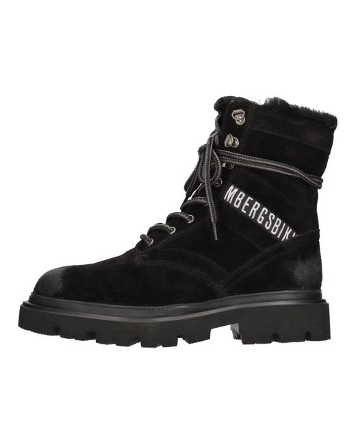 Bikkembergs Black Lace-Up Boots for men