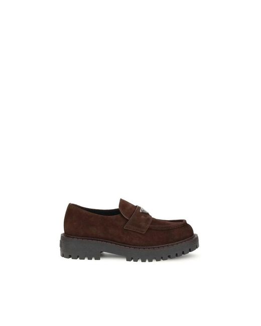 Loafers Prada de hombre de color Brown