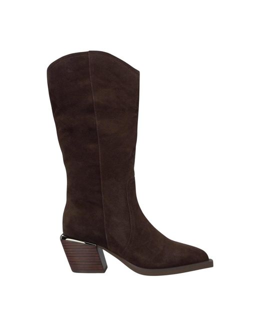 Alma En Pena. Brown Cowboy & Biker Boots