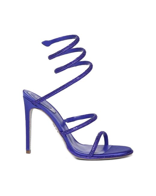 Rene Caovilla Blue High Heel Sandals