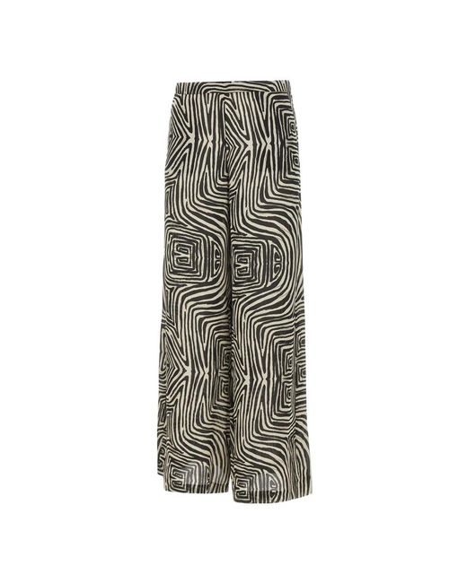 Elena Miro Gray Wide Trousers